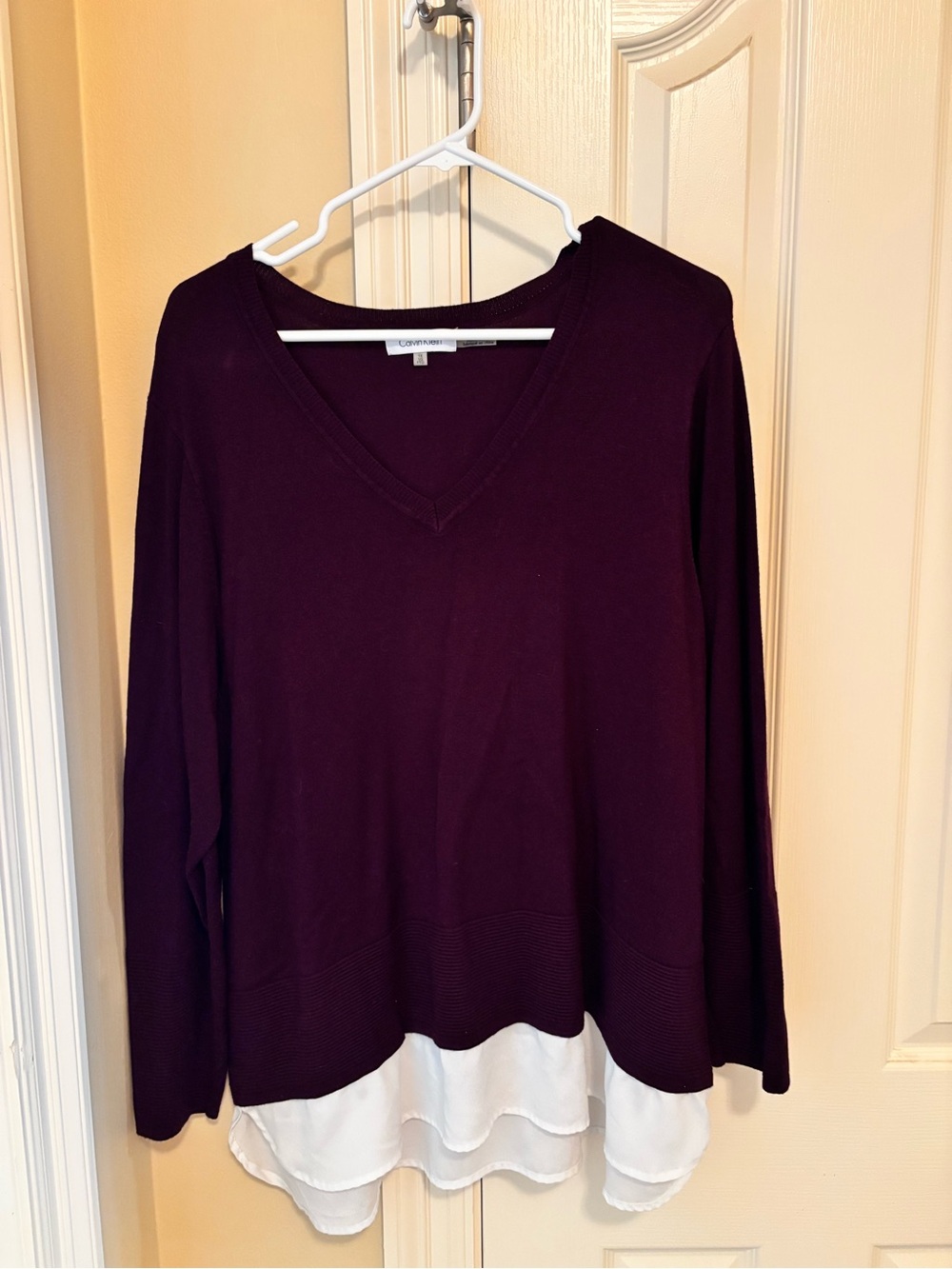 Calvin Klein Plum V-Neck Sweater